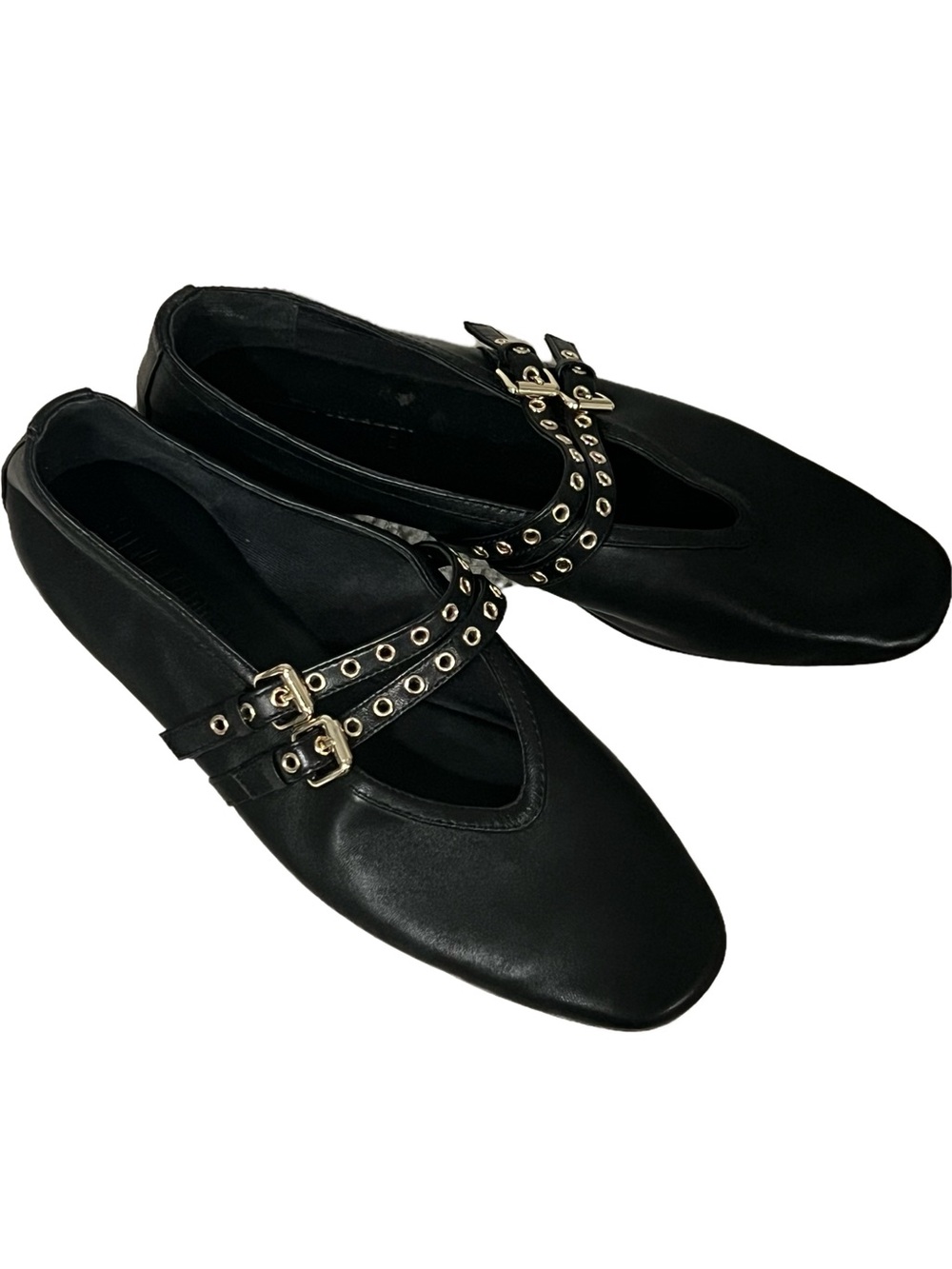 Black STEVE MADDEN 8.5 Double-Strap Mary Jane Flats
